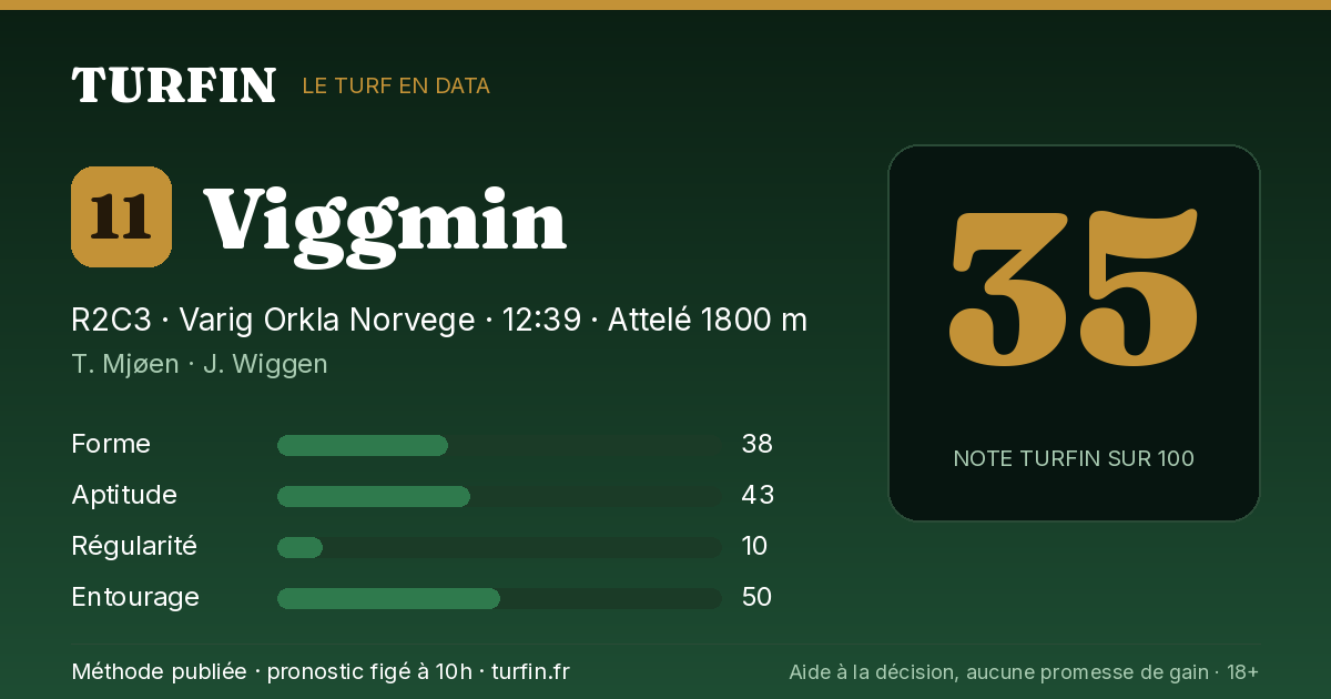 Viggmin, noté 35 sur 100 par Turfin