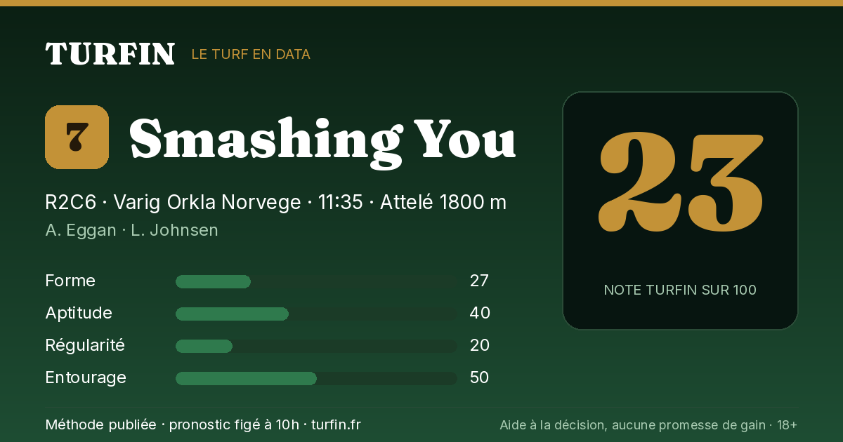 Smashing You, noté 23 sur 100 par Turfin