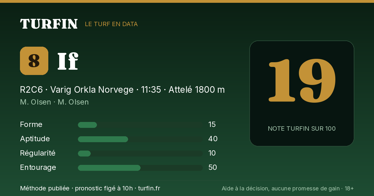 If, noté 19 sur 100 par Turfin