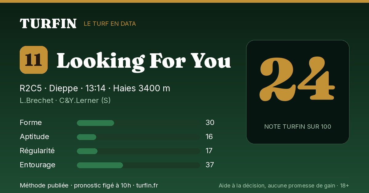 Looking For You, noté 24 sur 100 par Turfin