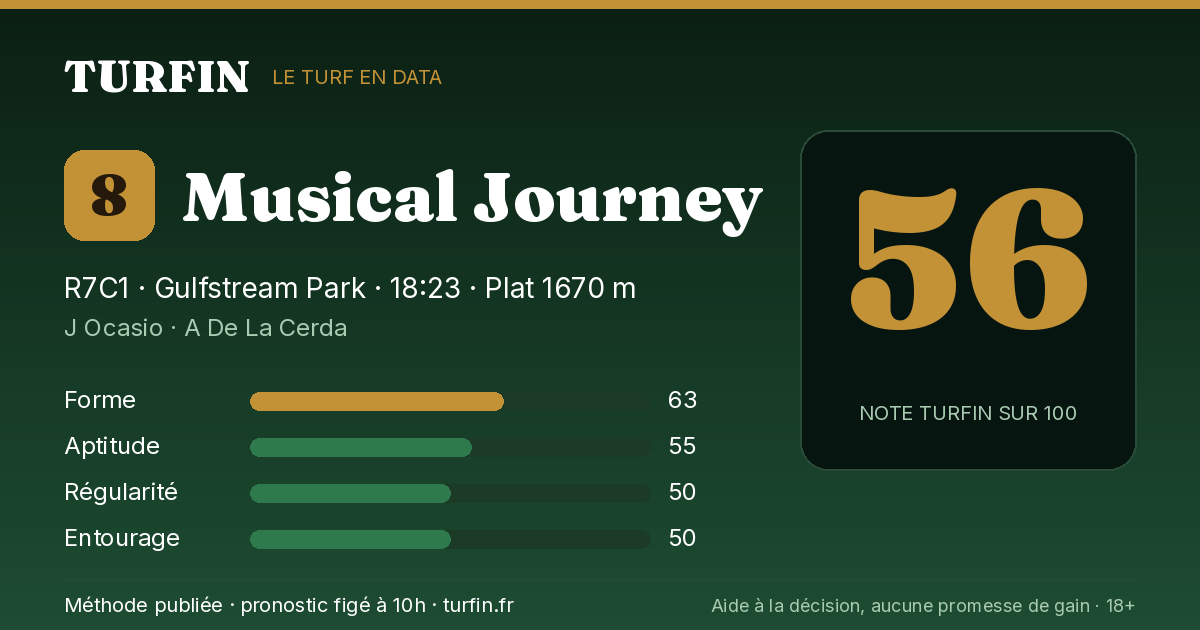 Musical Journey, noté 56 sur 100 par Turfin