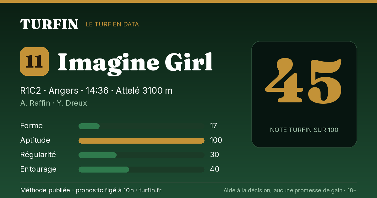 Imagine Girl, noté 45 sur 100 par Turfin