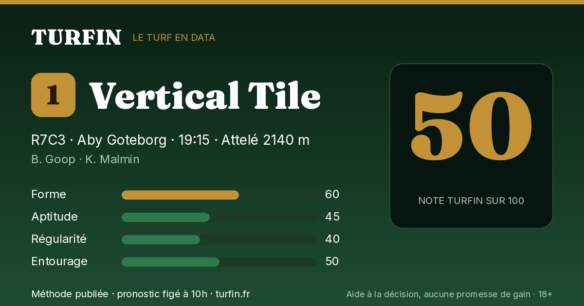 Vertical Tile, noté 50 sur 100 par Turfin