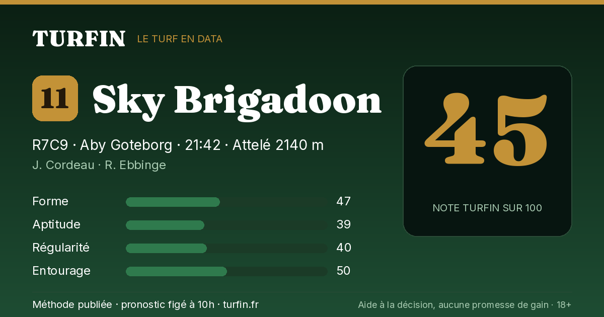 Sky Brigadoon, noté 45 sur 100 par Turfin