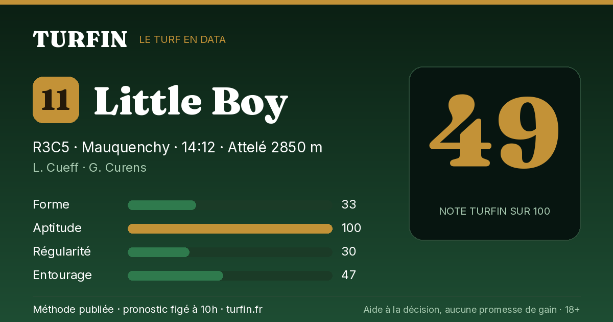 Little Boy, noté 49 sur 100 par Turfin